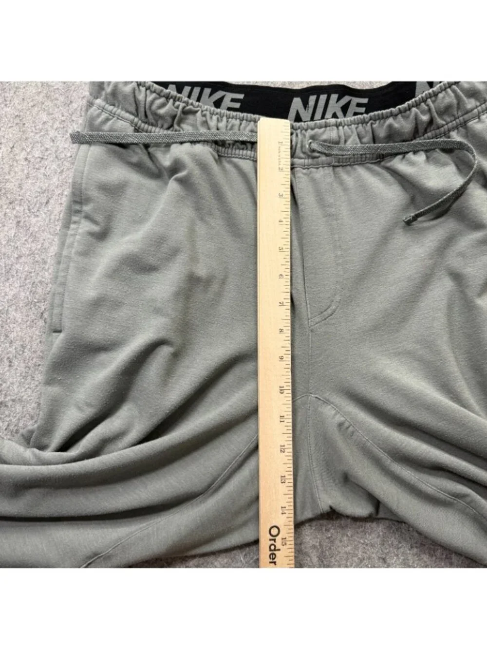 Nike Touch Fleece Training Pants Men L Gray Tapered 32